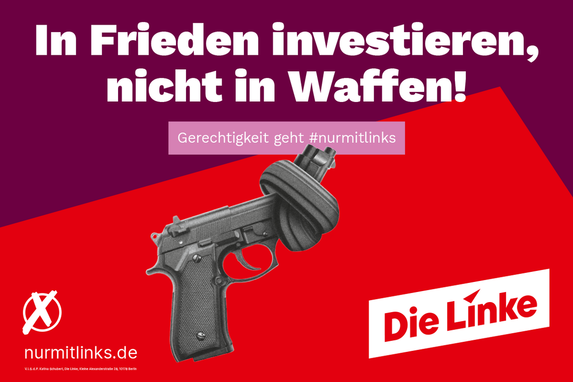 In Frieden investieren, nicht in Waffen!