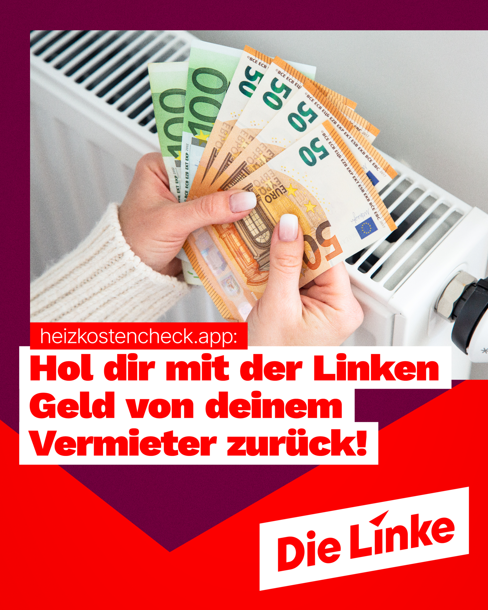 Hol dir mit der Linken Geld von deinem Vermieter zurück.